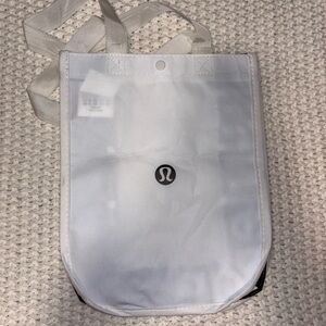 Brand New Lululemon White and Black Reusable Bag